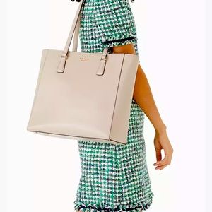 Kate Spade Perry Laptop Tote in Tusk- Leather-Brand New w/o Tags👜♠️